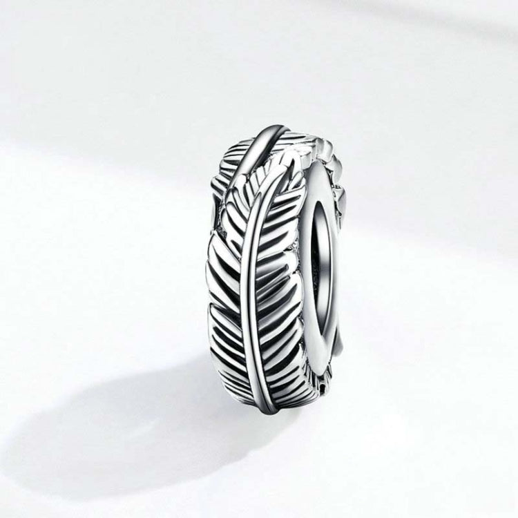 925 Sterling Silver Bohemia Feather Beads For Women DIY Bracelet Accessories
