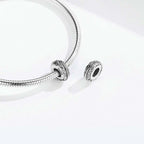 925 Sterling Silver Bohemia Feather Beads For Women DIY Bracelet Accessories