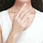 S925 Sterling Silver Ring Starlight Moon Sky Open Ring