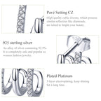 Sterling Silver Earrings Three-layer Twisted Silver Earrings Zircon Earrings