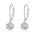 Sterling Silver S925 Earrings Simple Zircon Earrings