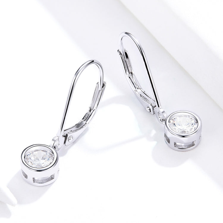 Sterling Silver S925 Earrings Simple Zircon Earrings