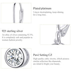 Sterling Silver S925 Earrings Simple Zircon Earrings