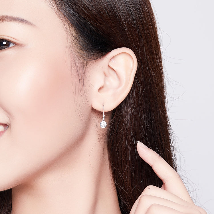 Sterling Silver S925 Earrings Simple Zircon Earrings