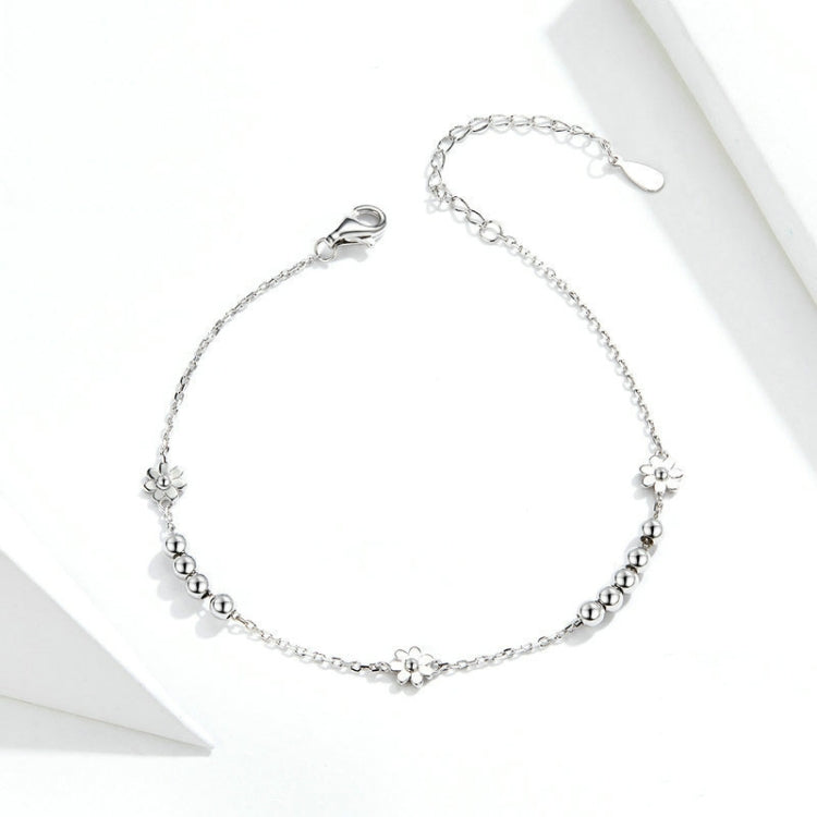 S925 Sterling Silver Daisy Bracelet Plant Shape Bracelet