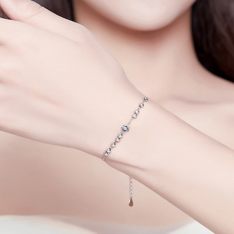 S925 Sterling Silver Daisy Bracelet Plant Shape Bracelet