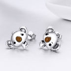 Koala Sterling Silver Ladies Gemstone Earrings — SCE381