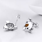 Koala Sterling Silver Ladies Gemstone Earrings — view 4