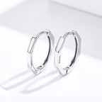 Simple Pure Silver Earrings Circle Ring Earrings Hypoallergenic Earrings