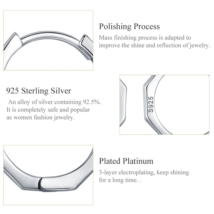 Simple Pure Silver Earrings Circle Ring Earrings Hypoallergenic Earrings