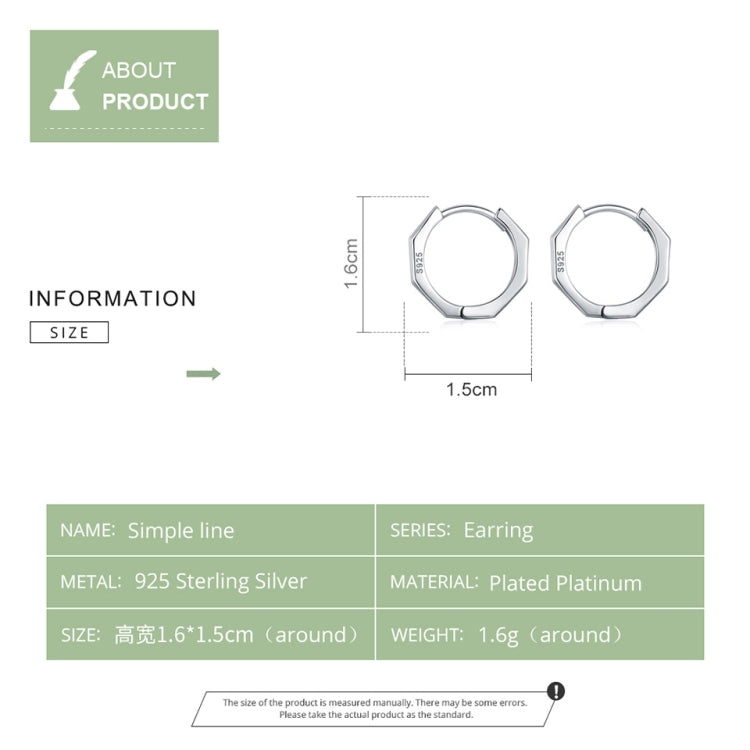 Simple Pure Silver Earrings Circle Ring Earrings Hypoallergenic Earrings
