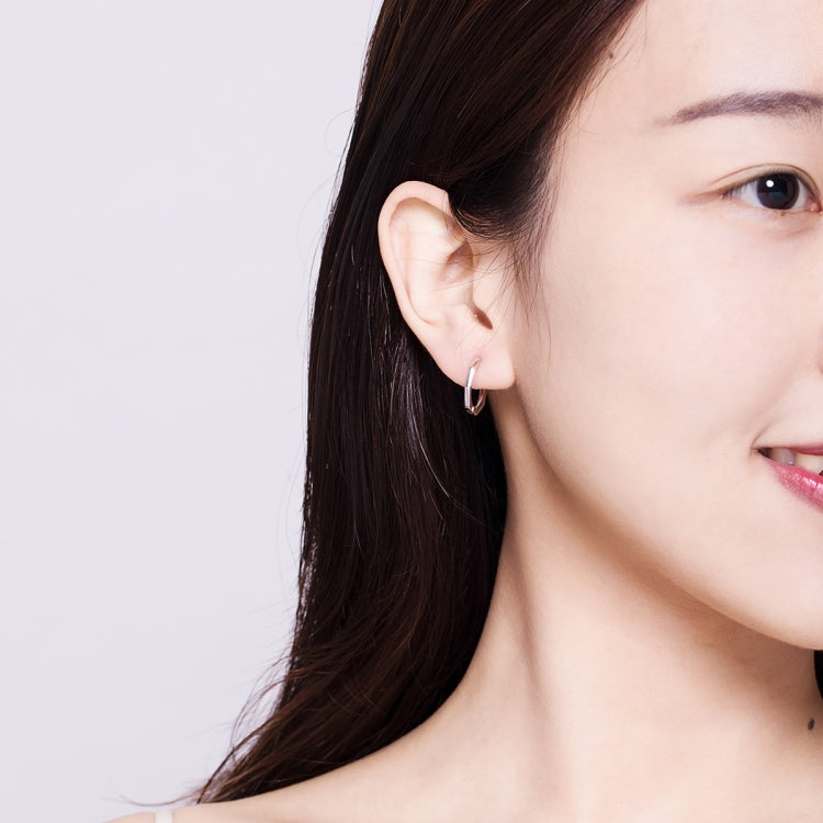 Simple Pure Silver Earrings Circle Ring Earrings Hypoallergenic Earrings