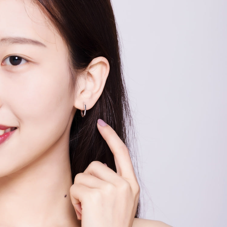 Simple Pure Silver Earrings Circle Ring Earrings Hypoallergenic Earrings