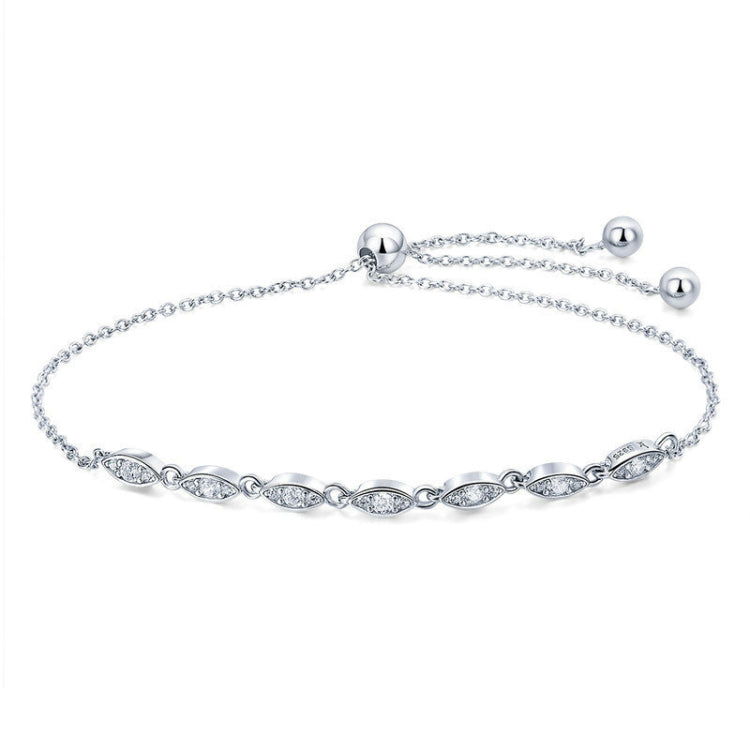 Simple Beauty S925 Sterling Silver Inlaid Zircon Bracelet