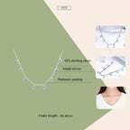 S925 Sterling Silver Platinum Plated Necklace — view 4