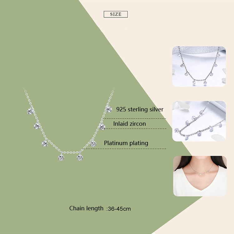 S925 Sterling Silver Platinum Plated Necklace — view 4