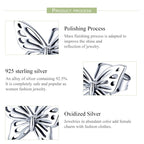 S925 Sterling Silver Butterfly Earrings