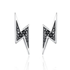 S925 Sterling Silver Stud Earrings Lightning Lady Diamond Earring