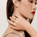 S925 Sterling Silver Ring Blue Starry Sky Plating Gold Open Ring