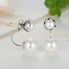 S925 Double Side Sterling Silver Bead Earring — view 3