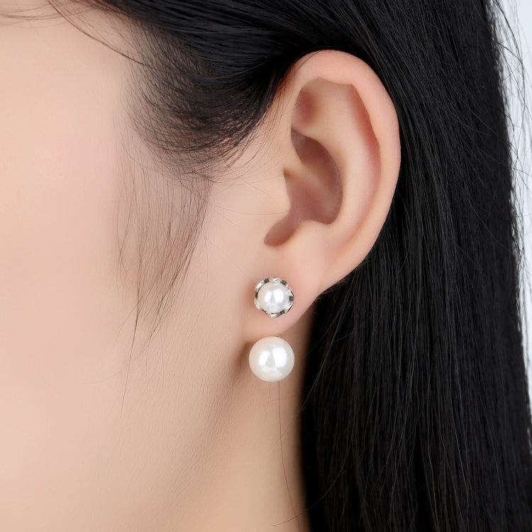 S925 Double Side Sterling Silver Bead Earring — view 4