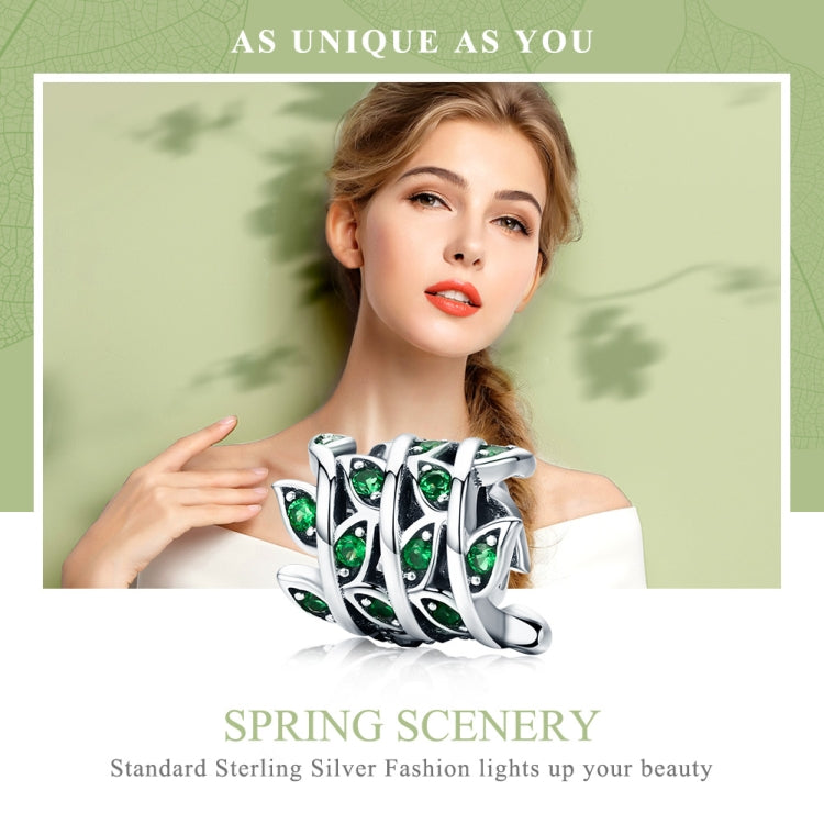 S925 Sterling Silver Beads Spring Scenery Pendant