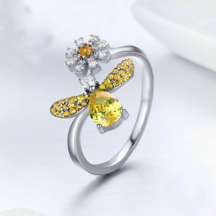 S925 Sterling Silver Ring Bee Blessing Open Ring