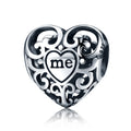 Heart-shaped Hollow Real Me S925 Sterling Silver Beads