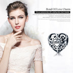 Heart-shaped Hollow Real Me S925 Sterling Silver Beads