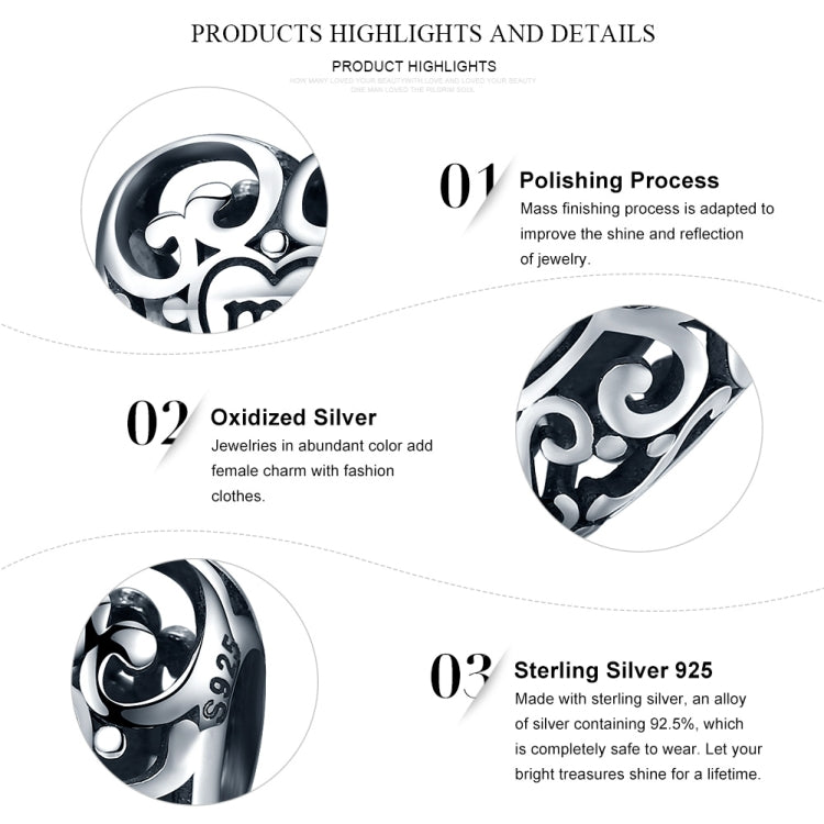Heart-shaped Hollow Real Me S925 Sterling Silver Beads