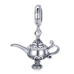 S925 Sterling Silver Magic Lamp Hip Flask Beaded DIY Bracelet Charm