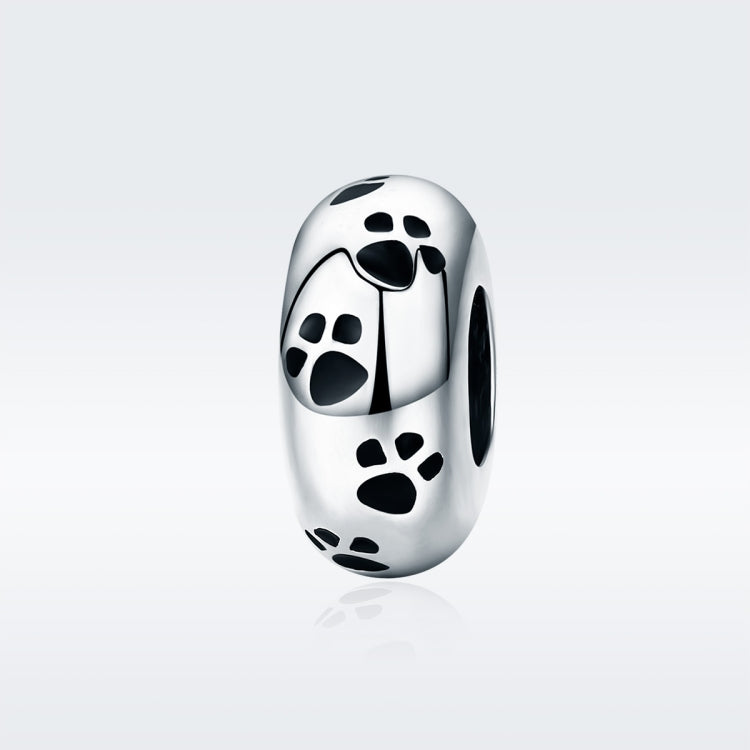S925 Sterling Silver Pet Imprint Diamond Beads DIY Bracelet Accessory