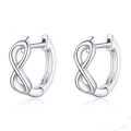 Infinite Love Platinum Plated Earrings S925 Sterling Silver Stud Earrings