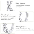 Infinite Love Platinum Plated Earrings S925 Sterling Silver Stud Earrings