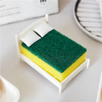 Creative Kitchen Scouring Pad Sponge Wipe Bed Shape Storage Rack Set, Sponge Wipe Bed — Sponge Wipe Bed