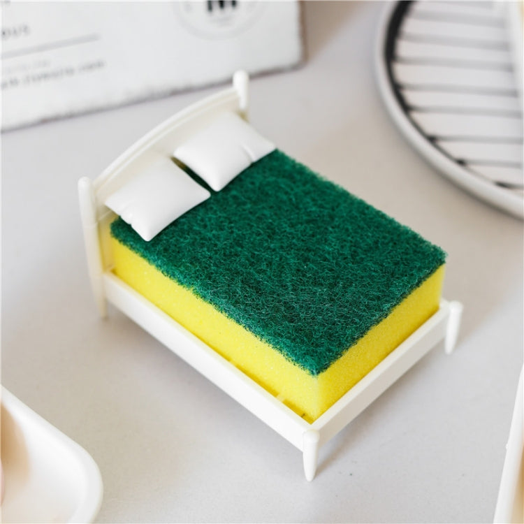 Creative Kitchen Scouring Pad Sponge Wipe Bed Shape Storage Rack Set, Sponge Wipe Bed — Sponge Wipe Bed