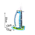 3 PCS 3D Puzzle Mini World Building Model Children Assembling Intellectual Toys — Burj Al Arab