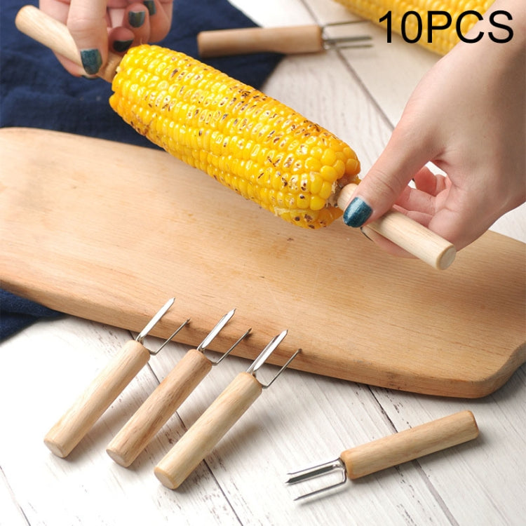 10 PCS Corn Fork Corn Roast Needle Moxa Extender Corn Plug Barbecue Tool Barbecue Fork