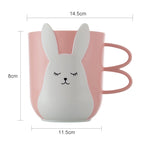 Creative Cute Mouthwash Cup Household Brushing Cup Plastic Children Cup with Handle — Nordic Powder