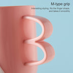 Creative Cute Mouthwash Cup Household Brushing Cup Plastic Children Cup with Handle — Nordic Blue