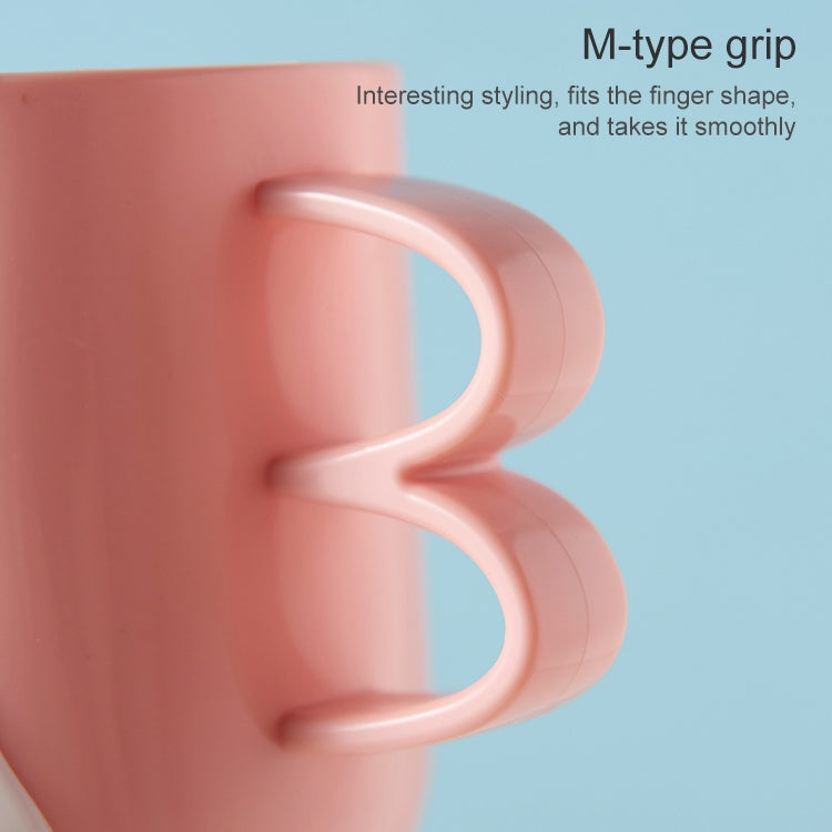 Creative Cute Mouthwash Cup Household Brushing Cup Plastic Children Cup with Handle — Nordic Blue