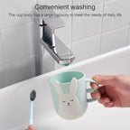 Creative Cute Mouthwash Cup Household Brushing Cup Plastic Children Cup with Handle — view 6