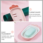 3 PCS Creative Cute Drain Double-layer Household Toilet Soap Box with Lid Soap Holder — Yellow