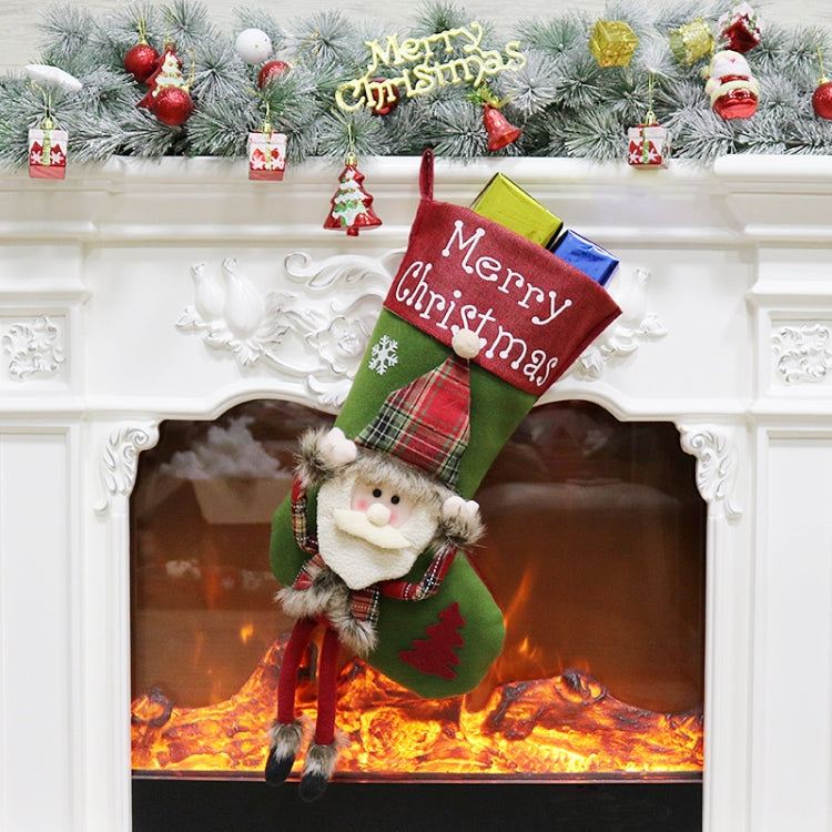 Christmas Decorations Christmas Socks Christmas Tree Pendant Children Gift Candy Bag — Senior