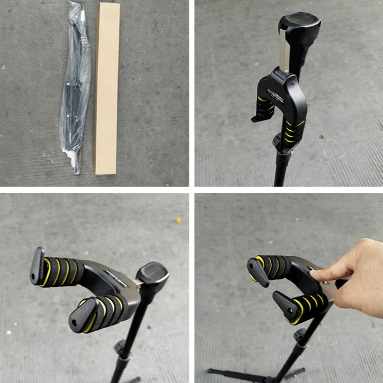 Gravity Self-locking Folding Vertical Pipa Bass Universal Guitar Stand