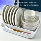 Kitchen Disinfection Bowl Dish Rack Tableware Storage Box Cupboard Storage Drain Rack