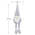 Christmas Decorations Dolls Faceless Elderly Dolls Window Decorations — Long Leg (Grey)