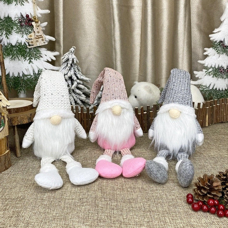 Christmas Decorations Dolls Faceless Elderly Dolls Window Decorations — Grey