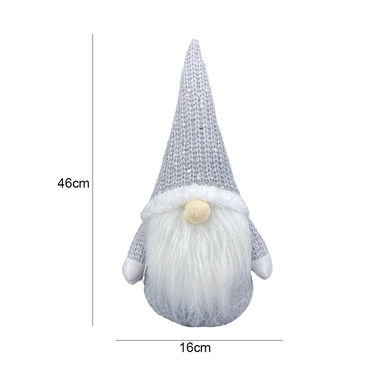 Christmas Decorations Window Decorations for Faceless Elderly Dolls Decorative Dolls — (Grey)