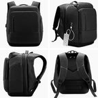 Business Travel Bag PVC Waterproof Backpack — Black